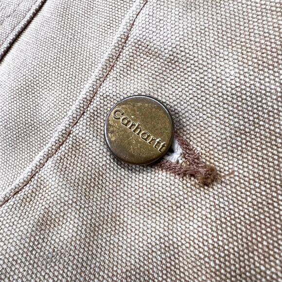 Vintage Carhartt Blanket Lined Chore Coat Barn Jacket C01 BRN 44 Faded Workwear - Picture 4 of 14